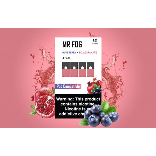 Картриджи для JUUL - MR Fog Blueberry Pomengranate 6%упак - 5 шт или 1 шт